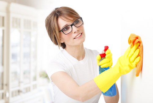 Sofa cleaning process in a bright living room
